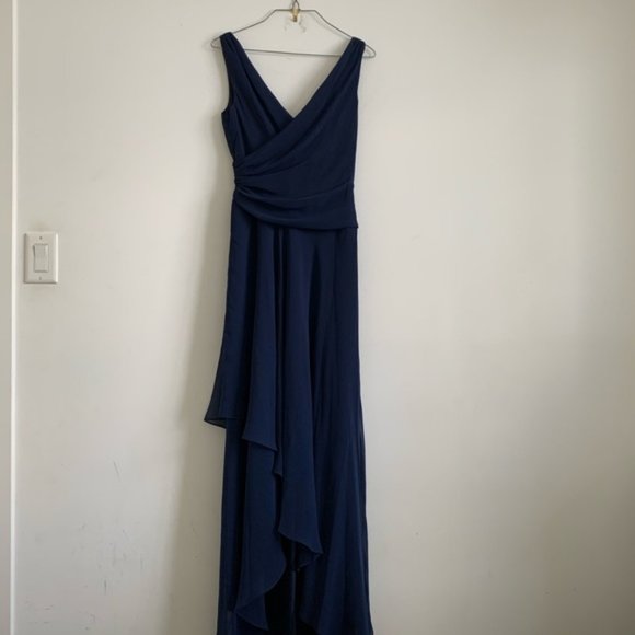Ralph Lauren Navy Floor Length Gown - Picture 2 of 5